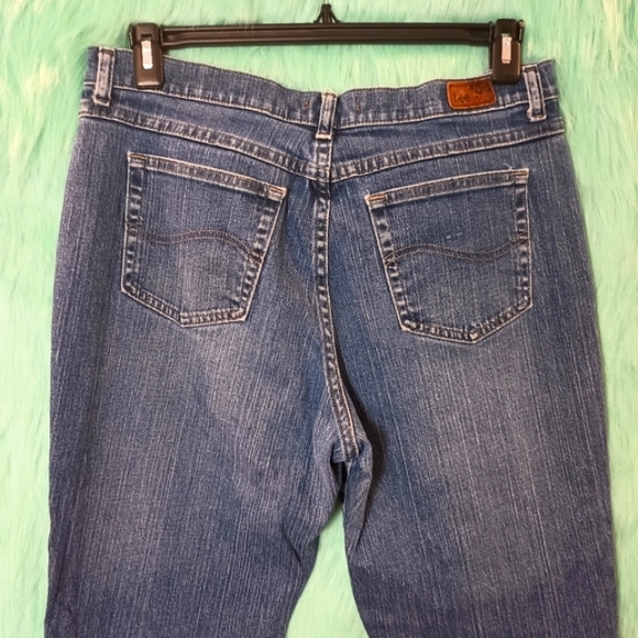 Lee Relaxed Boot Cut Jeans Size 14 Short - Picture 6 of 15